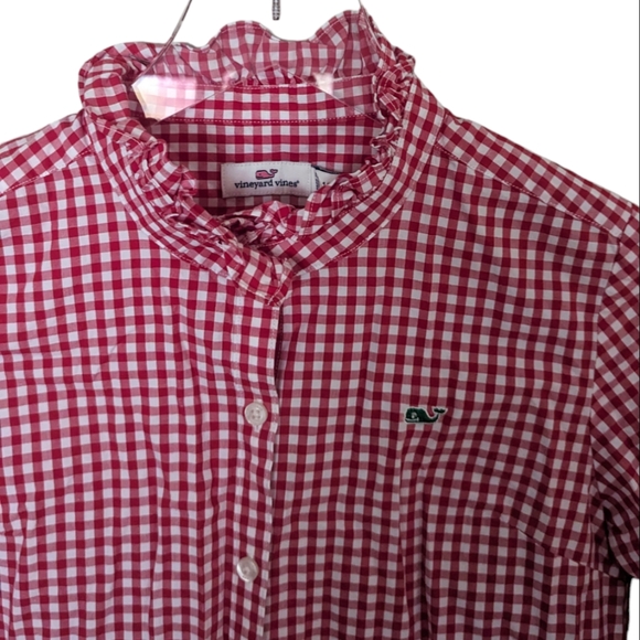 Vineyard Vines Ruffle Gingham Button Down - Picture 4 of 6